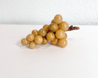 Beautiful Vintage Stone Grapes | Midcentury Alabaster Fruit
