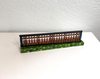 Vintage Black Abacus in Box | Long Plastic Abacus