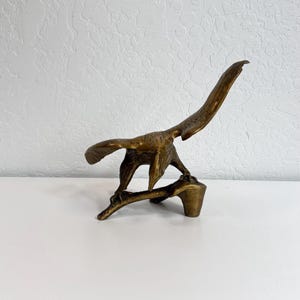 Vintage Brass Eagle on a Branch