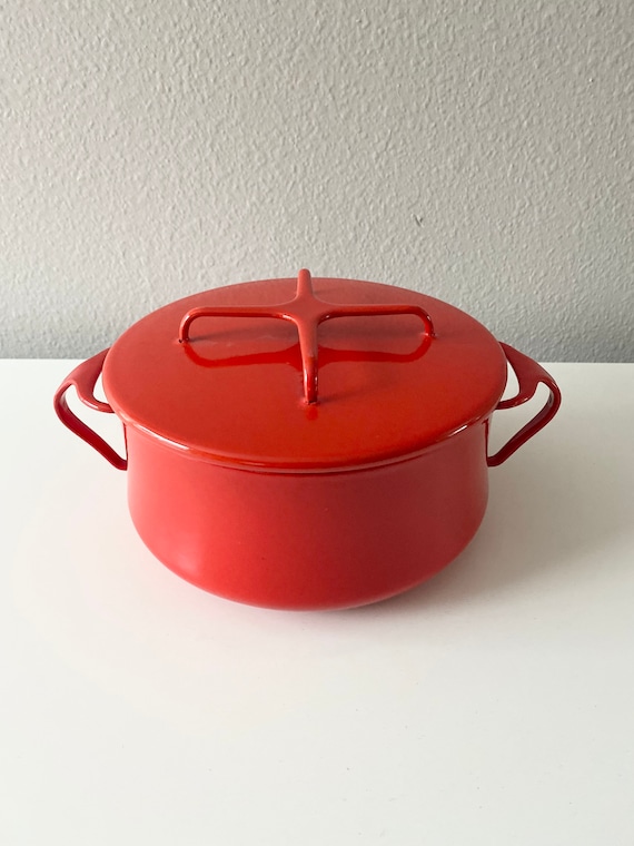 Red Vintage Dansk Enamelware Dutch Oven Made in France Etsy