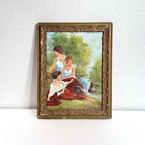 Beautiful Vintage Original Painting of Women