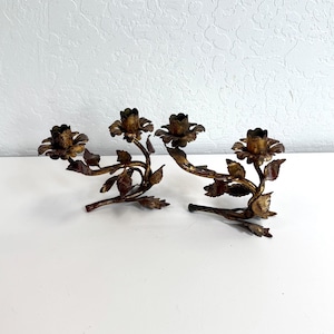 Made in Italy Metal Candleholders | Set of 2