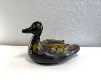Large Vintage Ceramic Tonala Mexico Duck