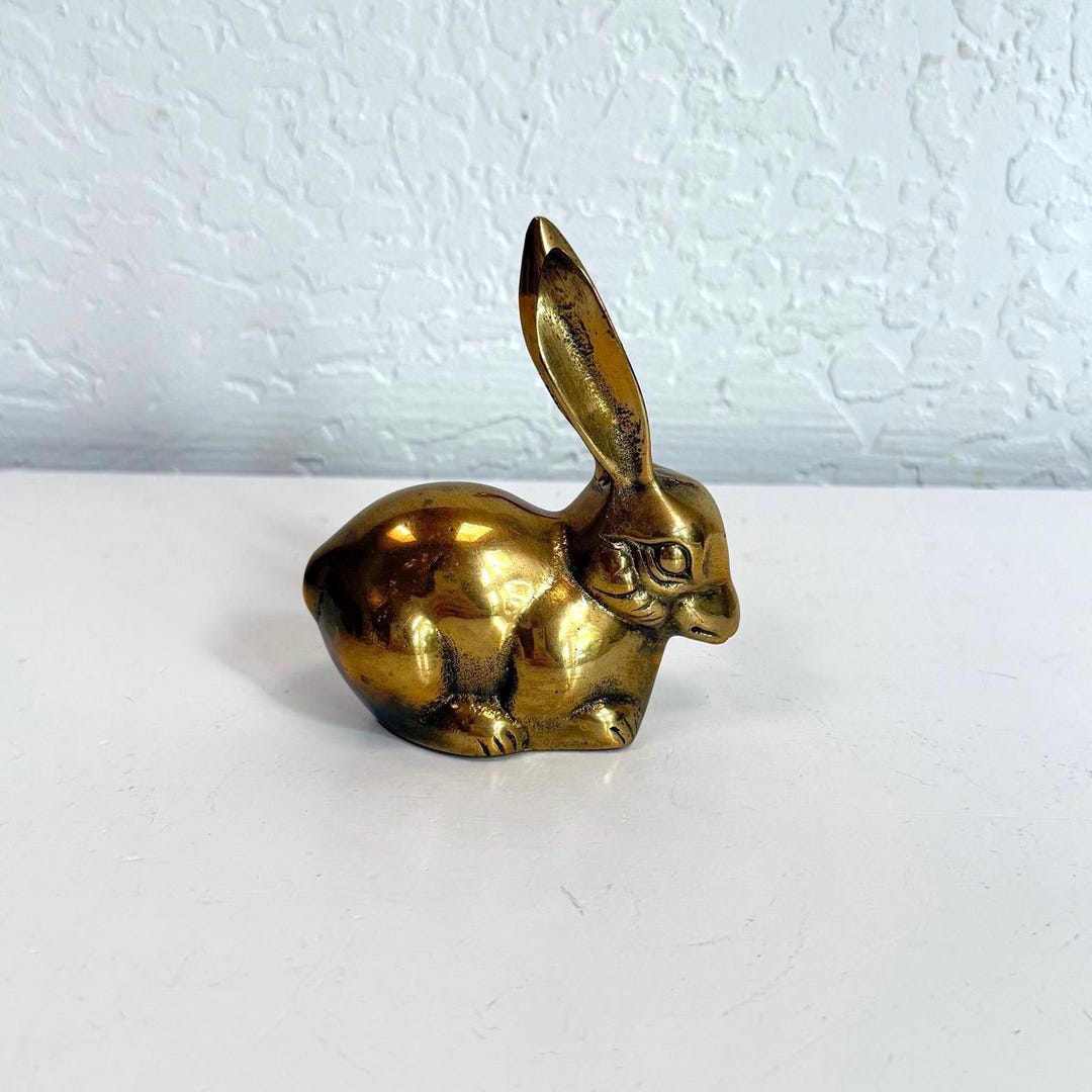 Vintage Brass Bunny Rabbit - Etsy