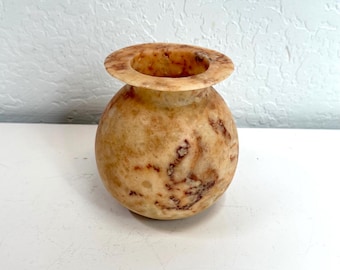 Vintage Egyptian Alabaster Vase | Museum Replica