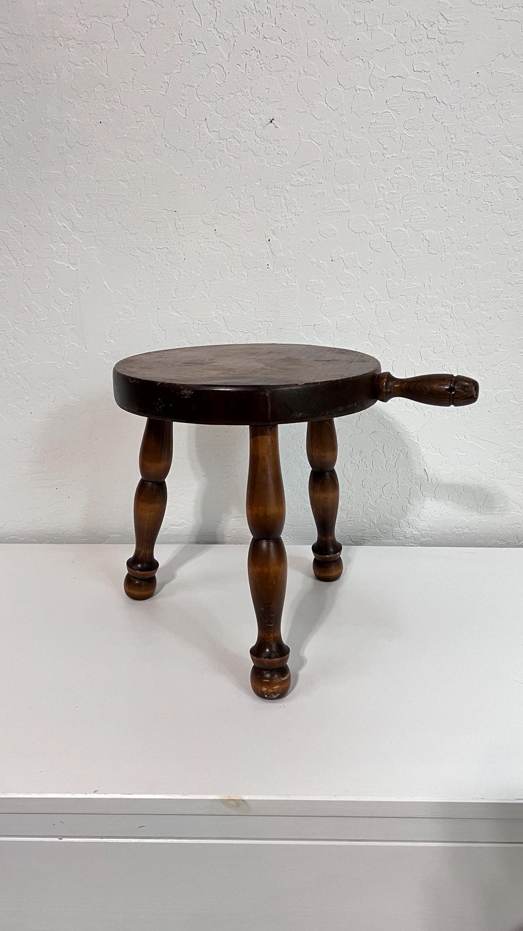 Vintage Milking Stool | Small Wooden Stool | 3 Legged Stool - Etsy