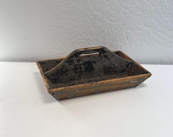 Very Rustic Vintage Wood Tool Caddy | Garden Caddy