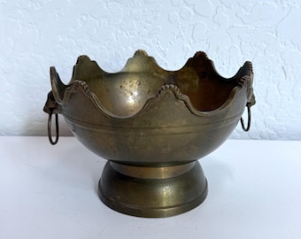 Beautiful Vintage Brass Pedestal Bowl