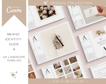 Brand Style Guide Template | Canva A4 Landscape (Digital Download)