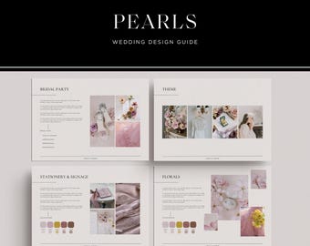 Elegant Wedding Design Mood Board | Canva Template (A4)