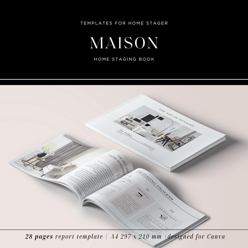 A4 Home Staging Brochure | Interior Design Portfolio (canva Template ...
