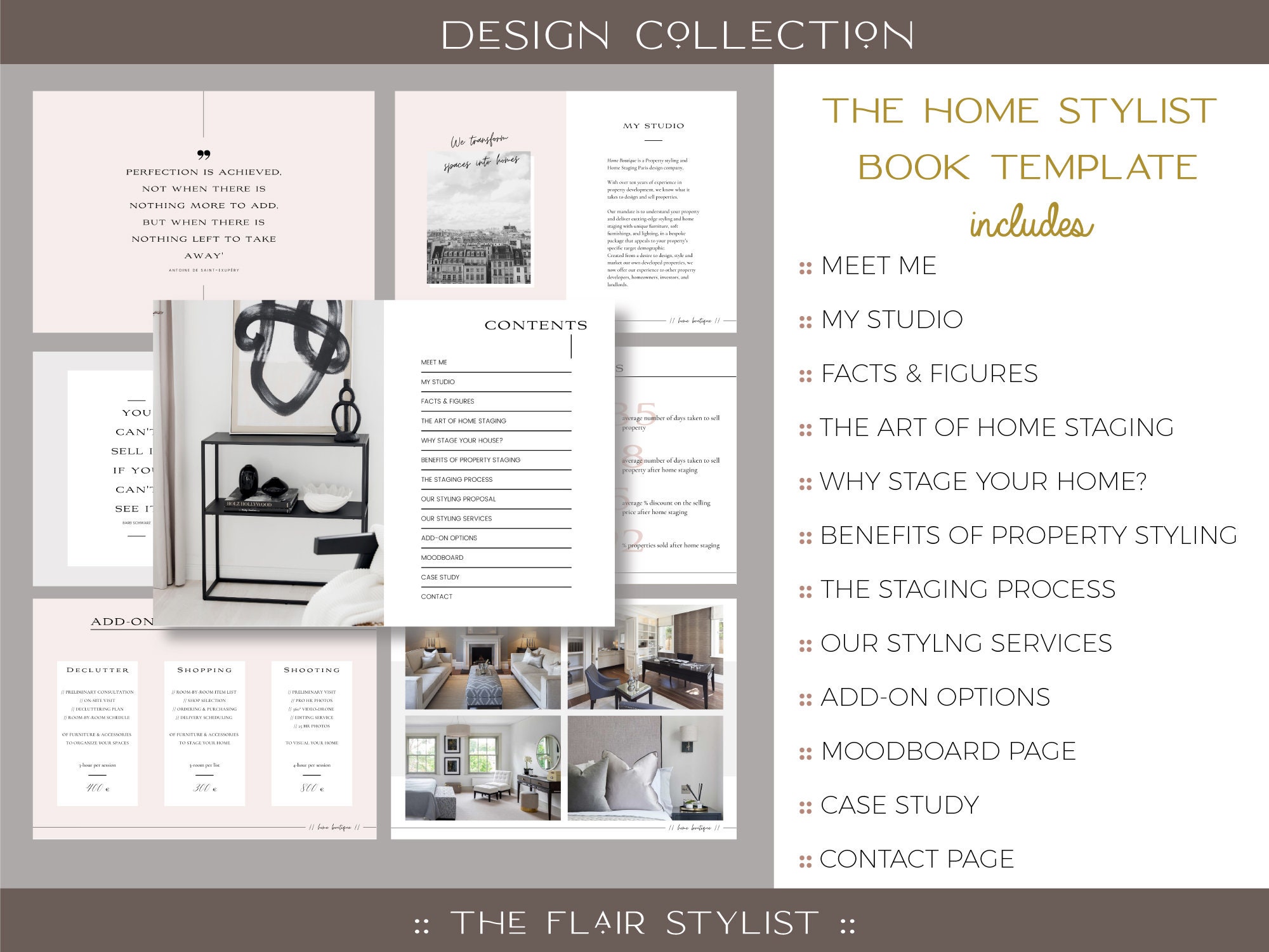 A4 Home Staging Brochure Home Stylist Book Template Etsy UK