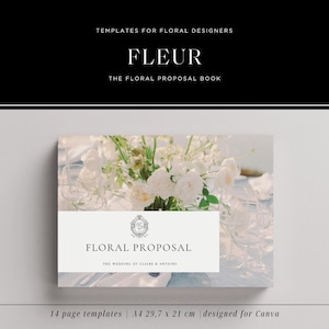 Refined Wedding Floral Design Proposal | Elegant Florist Presentation Template | Florist Design Canva Editable Template | A4 Event Proposal