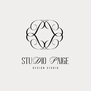 Premade Logo Design | Luxury Engraved Logo | Design Studio Logo | Refined Feminine Logo | Exclusive Monogram Logo Design
