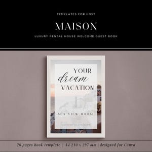 Welcome Guest Book | Airbnb Rental House Book | Guestbook Template | Guida Case Vacanza | Manuale della Casa | Host Canva Editable Template