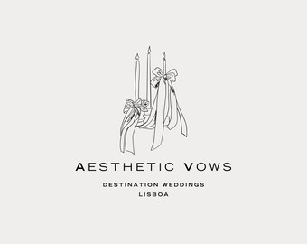Wedding Planner Bow Logo Design | Aesthetic Event Branding