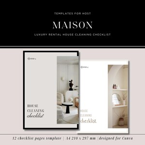 Cleaning Checklist | Guida alla Pulizia e Manutenzione | Airbnb Template | Guida Case Vacanza Airbnb | Airbnb Host | Canva Editable Template