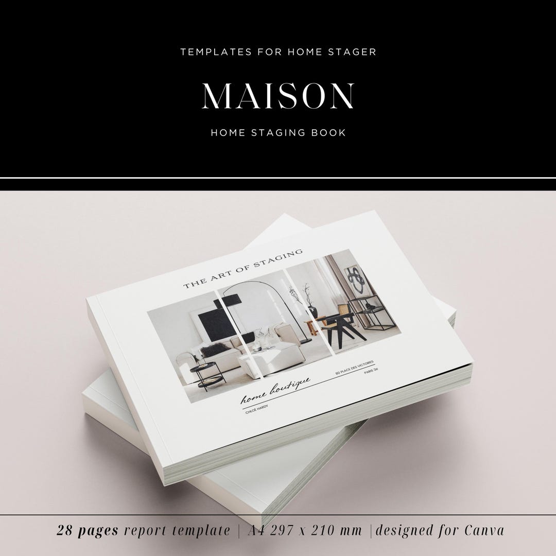 A4 Home Staging Brochure | Interior Design Portfolio (canva Template ...