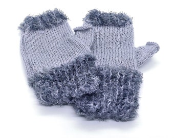 Guanti Senza Dita In Pura Lana Di Alpaca, Termici E Lavorati A Maglia, Taglia Unica Per Uomo