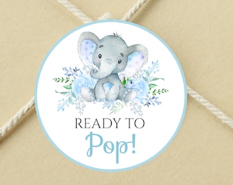 Ready to pop baby shower labels free