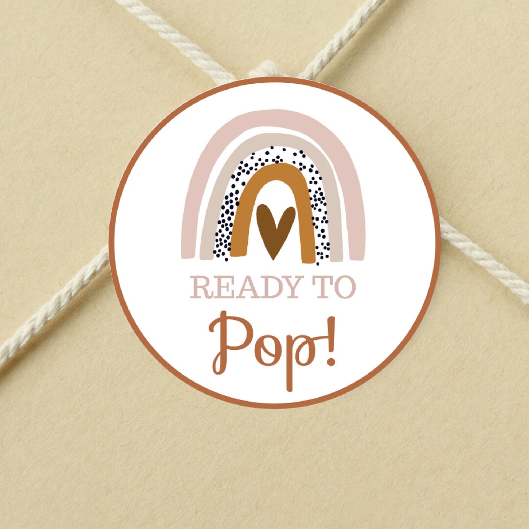 Ready to POP Labels Printable, Boho Rainbow Favor Toppers, Stickers ...