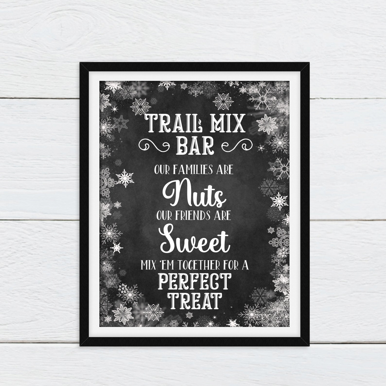 Chalkboard Trail Mix Bar Sign Printable Instant Download Etsy
