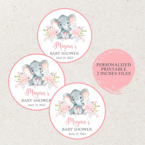 Elephant Labels - Etsy