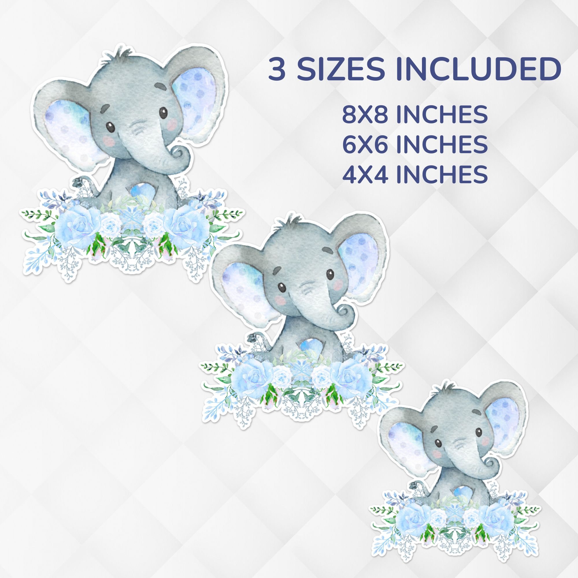 Set Decorazioni Baby Shower Elefante Blu – 80 Pezzi: Centrotavola, Cartelli Benvenuto, Topper Cupcake E Adesivi Ringraziamento