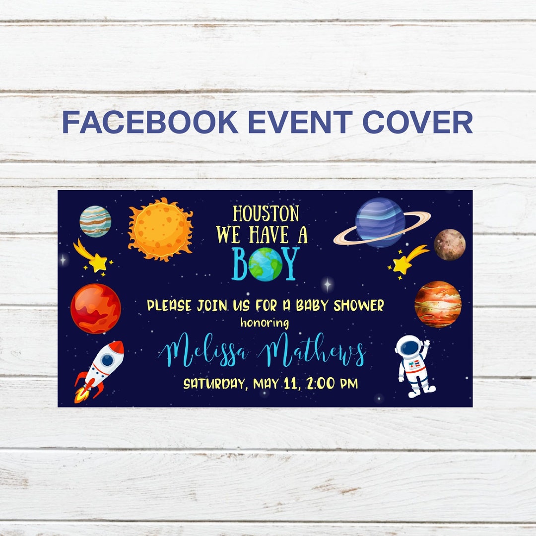 EDITABLE Virtual Baby Shower Facebook Event Cover Photo Etsy