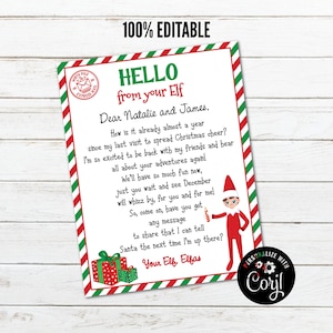 Editable Elf Arrival Letter North Pole Express Mail - Etsy