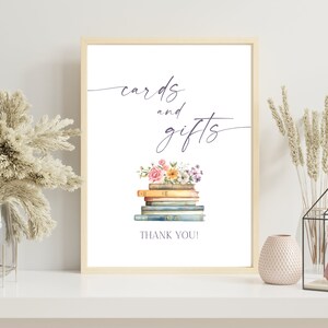 Kaarten en cadeaus, verhalenboekthema bord babyshower, 5 x 7 en 8 x 10, bord met boekthema douchecadeaus, digitaal bestand eerste verjaardag
