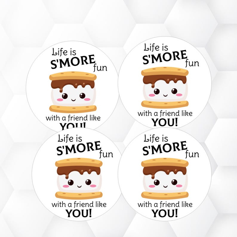 Life Is S'more Fun Printable Tag: Party Favor Gift Tag (PDF) image 3