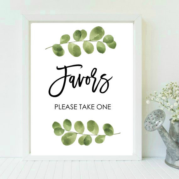 Baby Shower Favors Sign Printable Please Take One Sign - Etsy