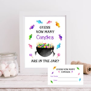 Halloween Baby Shower Game: Candy Guessing Game (Printable)