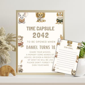 Storybook Animals Time Capsule: First Birthday Party Decor (Digital Download)