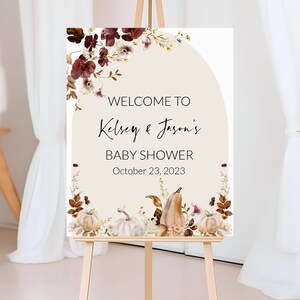 Little Pumpkin Baby ShowerWelcome Sign, Fall Baby Shower Baby Shower Sign Printable, Baby Shower Fall Autumn Baby Shower sign