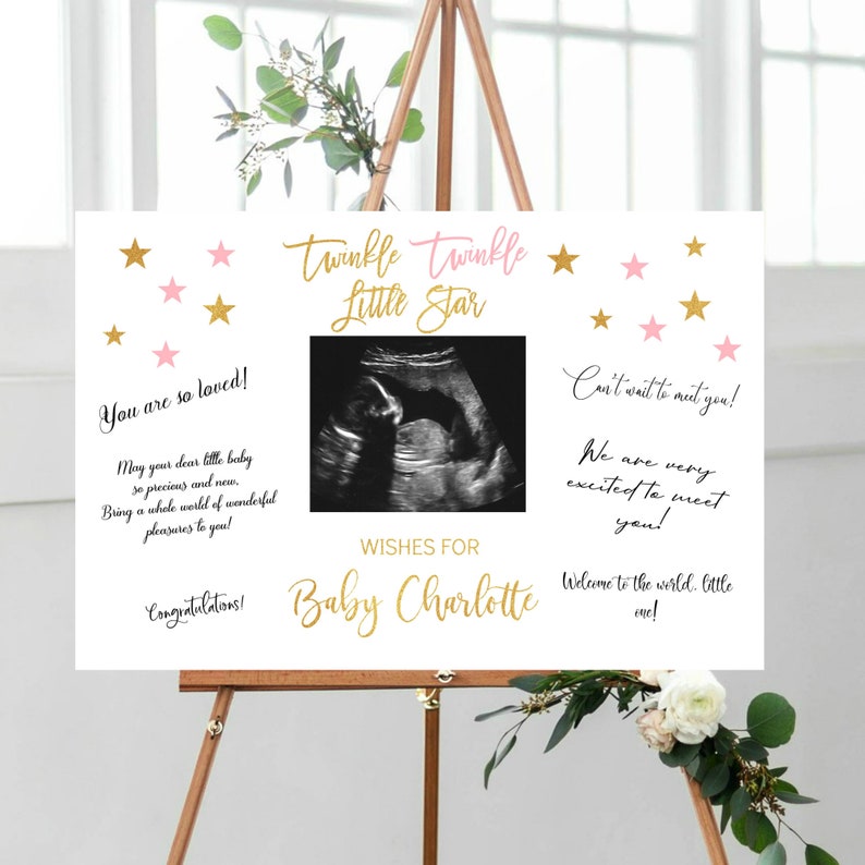 Animation baby shower : le Livre d'or d'ultrason baby Shower Guest Book