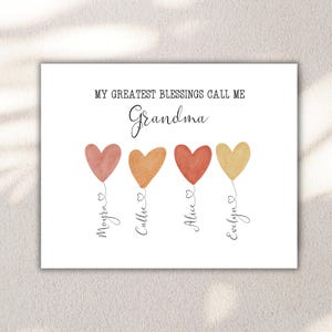 &quot;Personalisierte Enkelkinder, Herz Zeichen: Oma Valentinstag Geschenk (Digital)&quot;