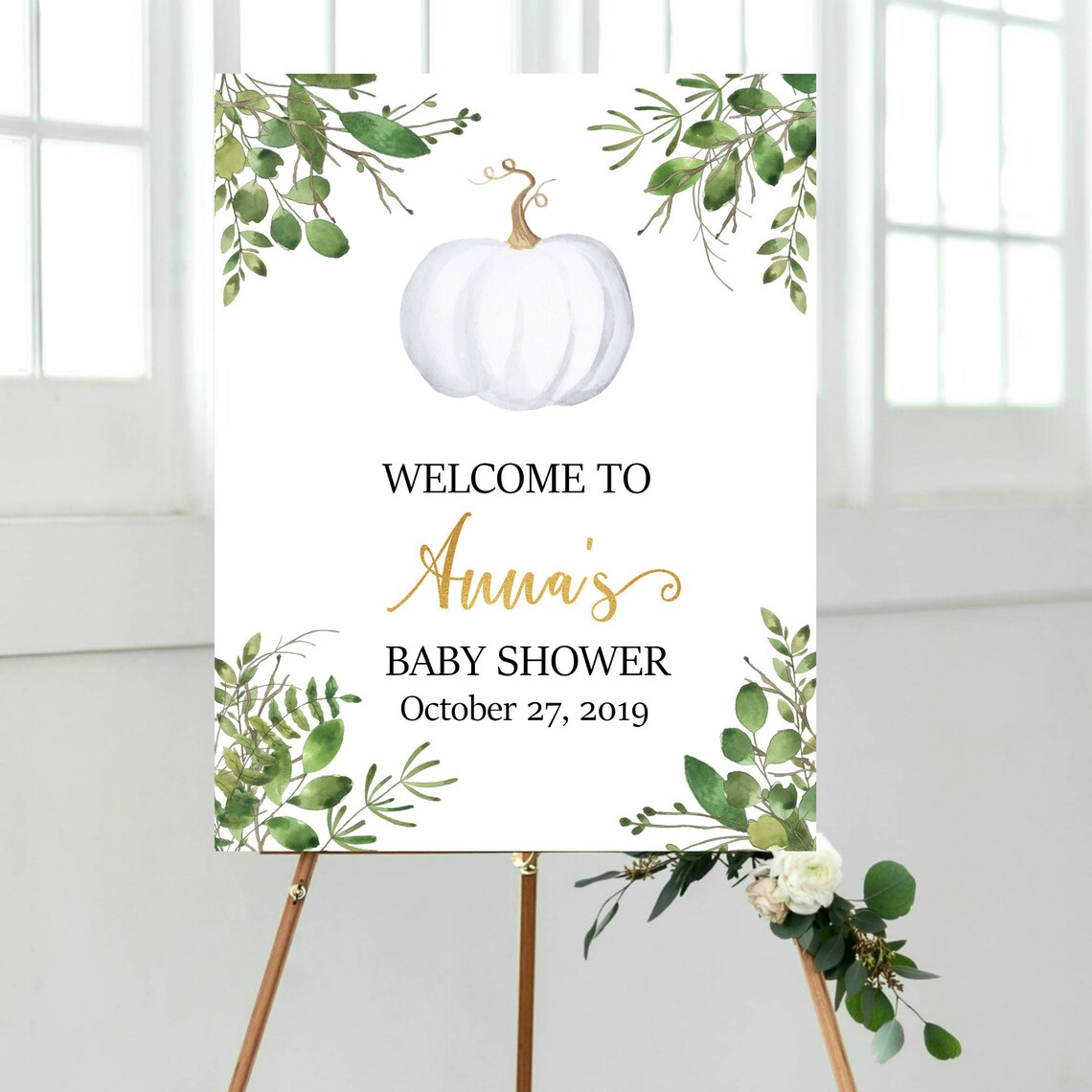 PRINTABLE Baby Shower Sign Fall Baby Shower Blue Baby Etsy