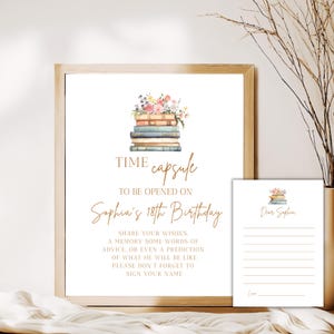 Zeitkapsel Geburtstag Storybook Time Capsule Erster Geburtstag Mädchen, Capsule Cards Birthday Party Decor Printable