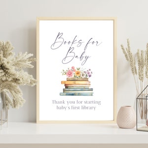 Books for Baby Shower Sign: Storybook Theme (Digital File)