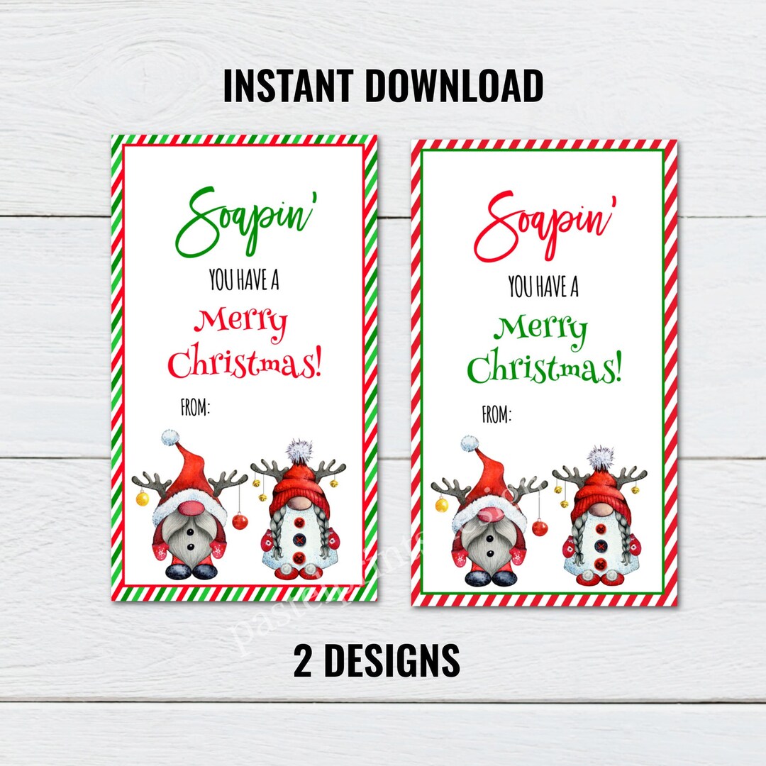 Printable Hand Soap Gift Tag Digital 2 Different Designs, Soap'n You
