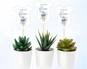 Baby In Bloom Onesie Favor Tags: Wildflower Baby Shower (PDF)