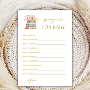 Gebete für Baby, Geschichtenbuchkarte Gute Wünsche für Baby 100% bearbeitbare Spielvorlage SOFORTIGER DOWNLOAD Babyparty Taufe