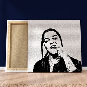 Jonge MA Lyrical Digitale Druk /Song Lyrics Print / Trap Cultuur / Hip Hop Art Trap Art / Custom Lyric Art / Gepersonaliseerde Wall Art / New York Rap