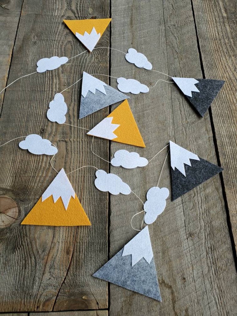 Mountain Garland for Baby Nursery Birthday Party Decor or Etsy