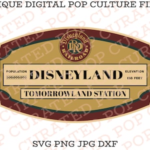 Tomorrowland Railway Station Main Street USA Anaheim California Railroad EP Ripley Lilly Belle Locomotive Conductor Custom SVG File
