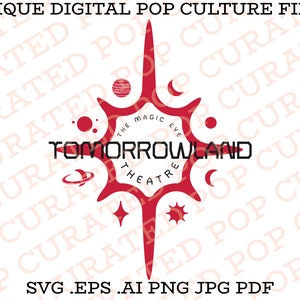 Tomorrowland Theatre Anaheim California Star Tours Futuristic City of Tomorrow Amusement Park WDW Magic Kingdom Custom DIY Cricut SVG File