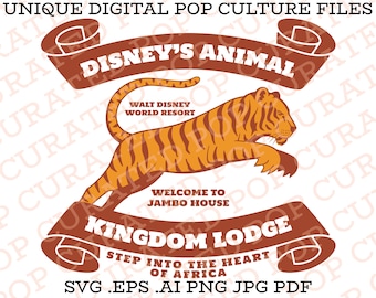 Animal Kingdom Lodge Resort WDW Mickey Mouse Family Vacation Custom File SVG