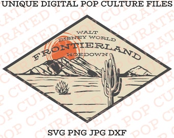 Hoedown Frontierland Cowboys WDW Magic Kingdom Custom SVG File